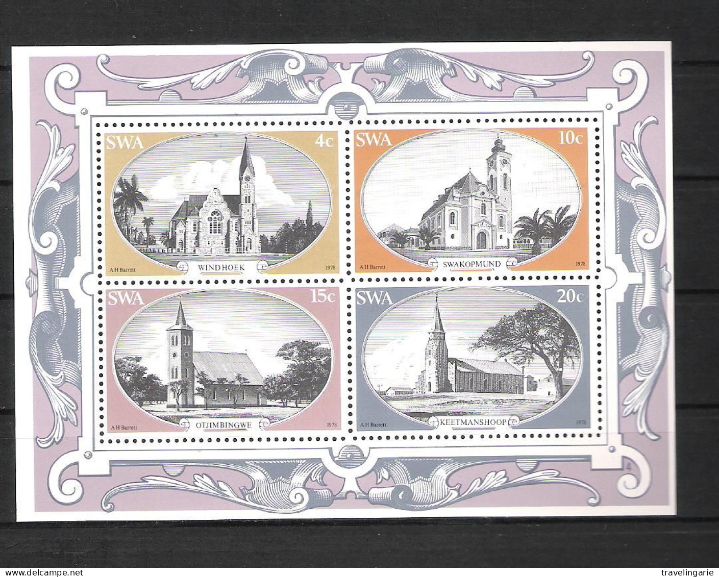 South West Africa 1978 Historical Churches S/S MNH/** - Churches & Cathedrals