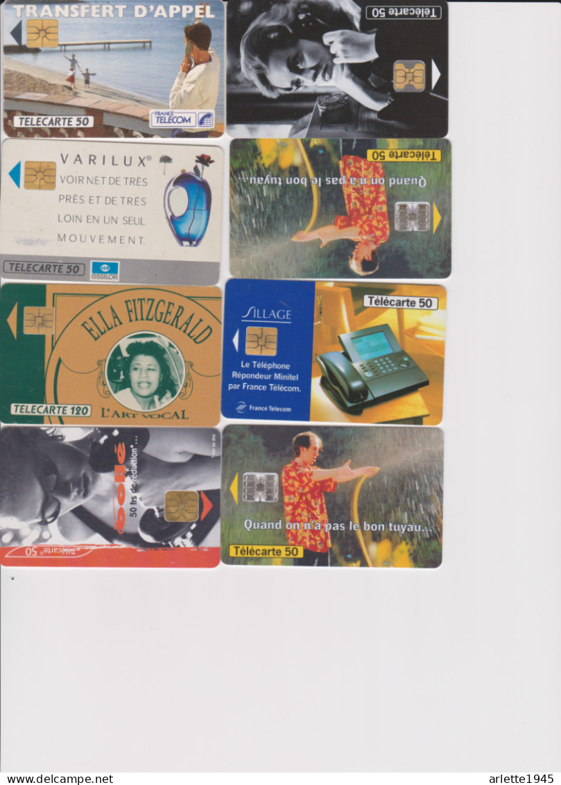 LOT 8 CARTES TELEPHONIQUES DIVERS THEMES - Collections