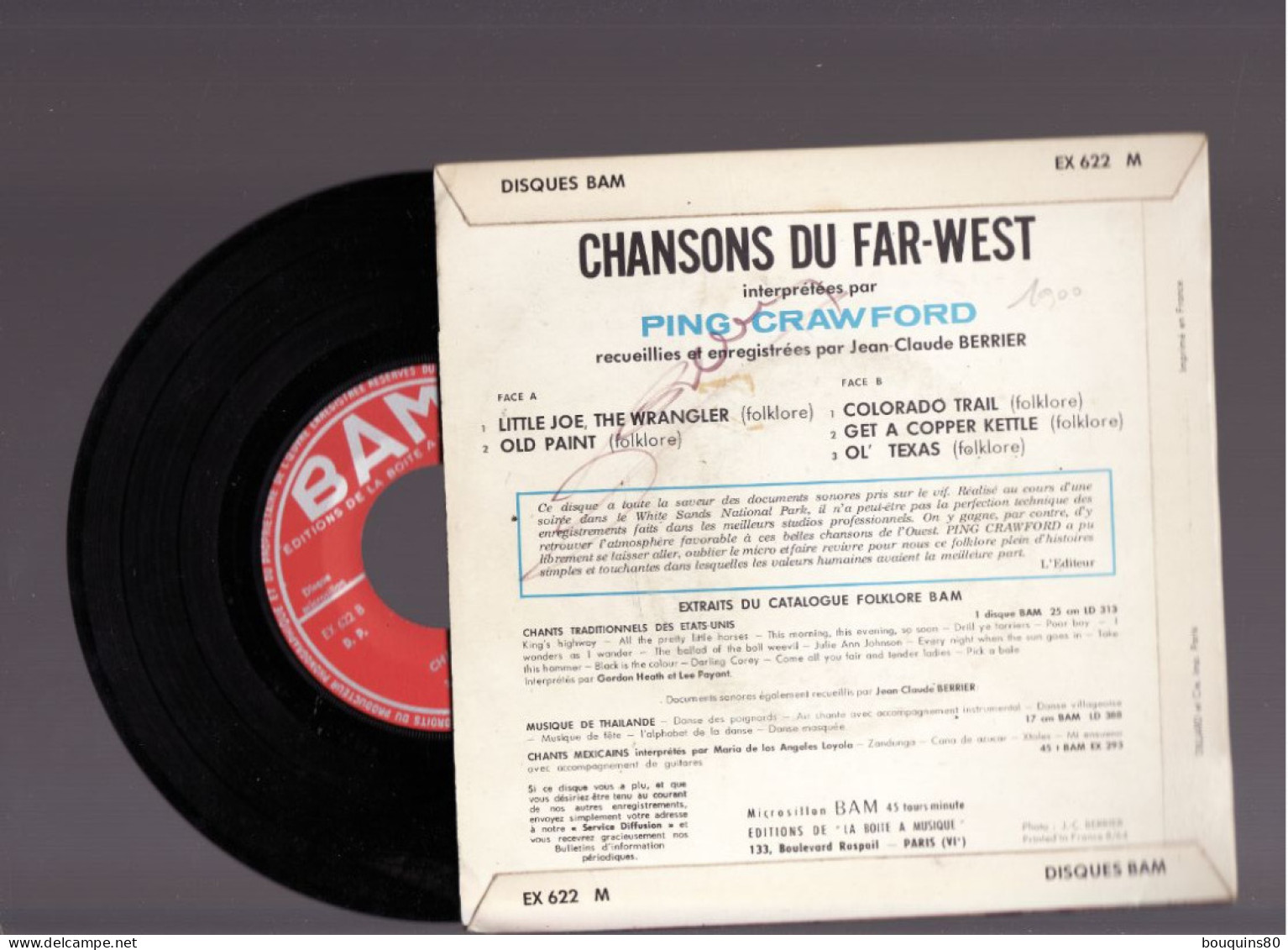 CHANSONS DU FAR-WEST PING CRAWFORD - Autres - Musique Anglaise