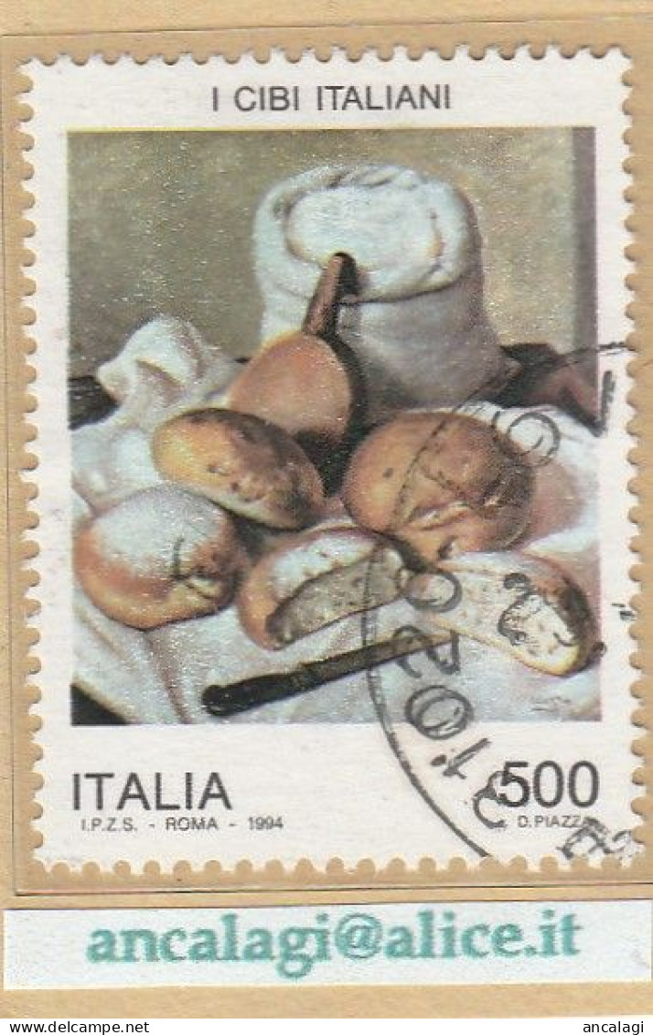 USATI ITALIA 1994 - Ref.0686A "CIBI ITALIANI" 1 Val. Da L.500 - - 1991-00: Oblitérés