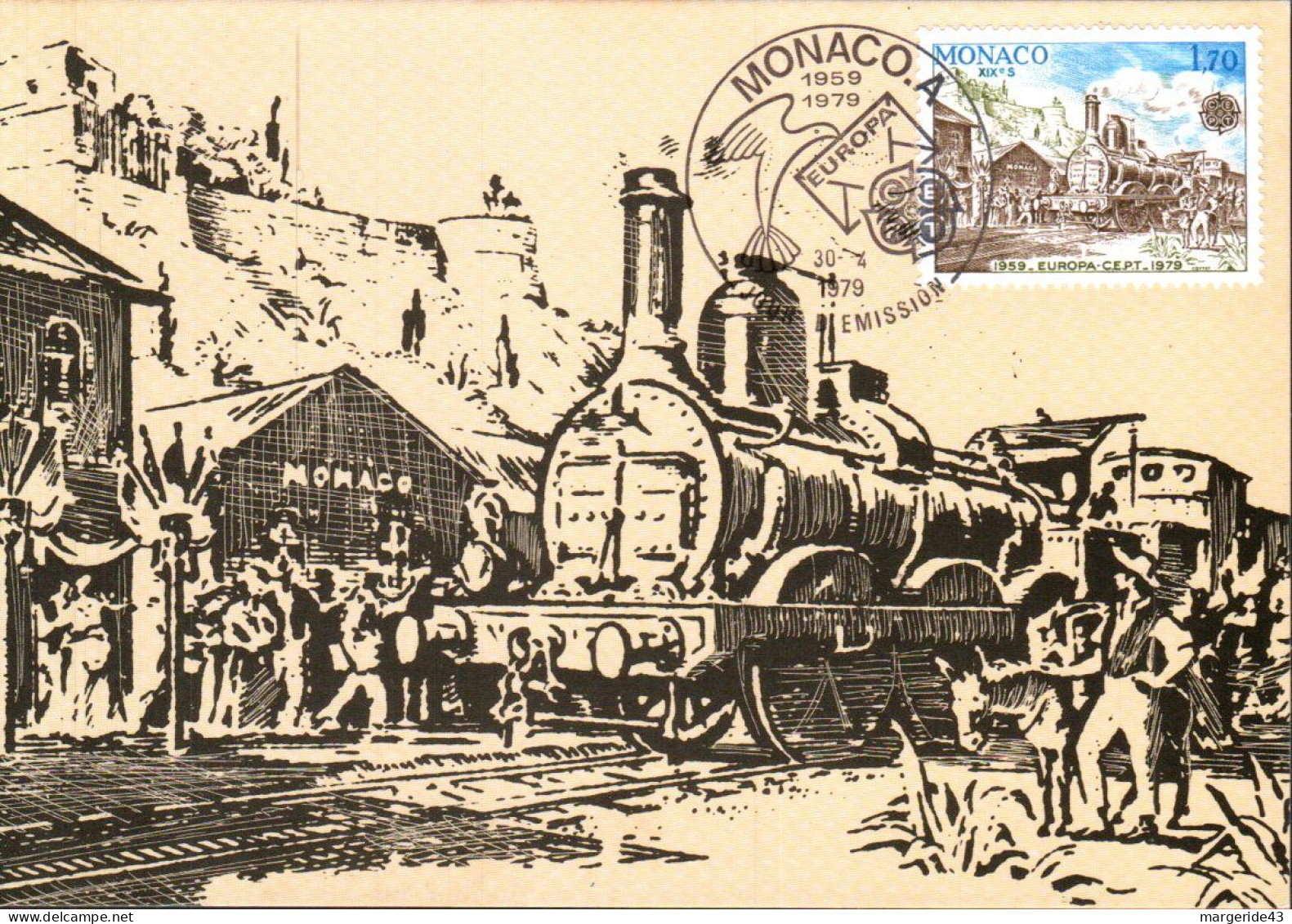 MONACO CARTE MAXIMUM 1979 EUROPA - Cartoline Maximum