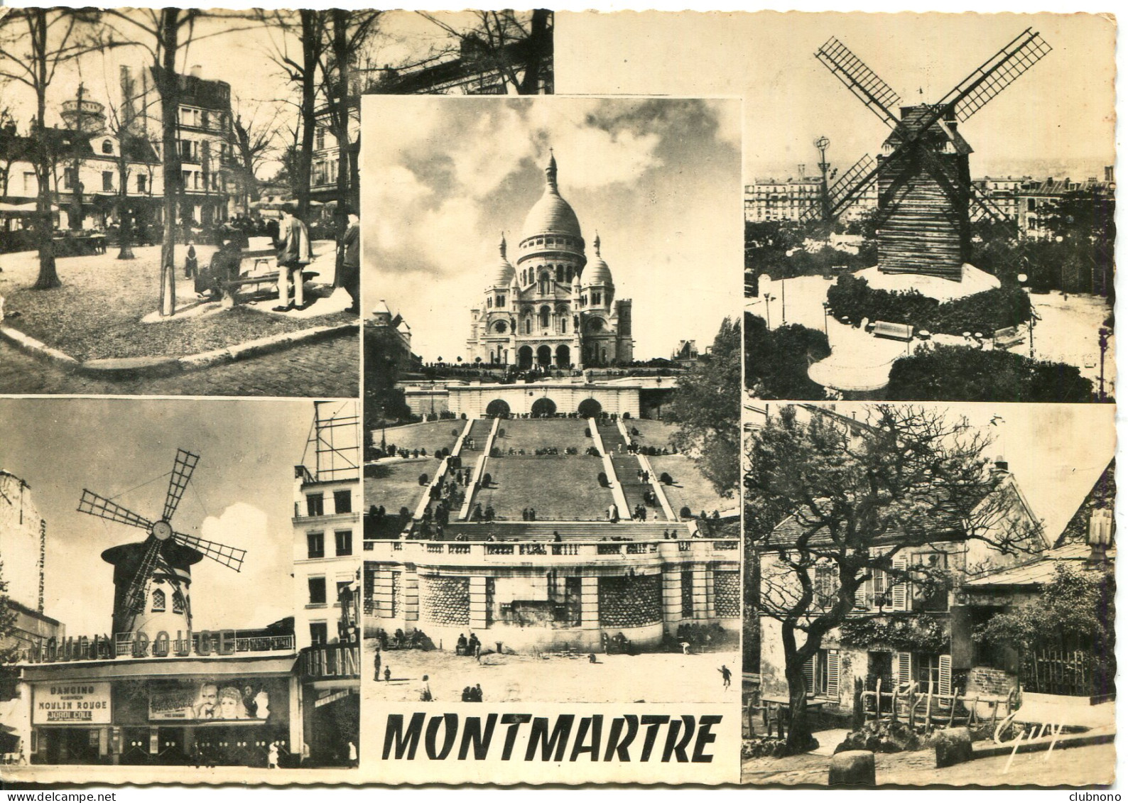 CPSM - PARIS - MONTMARTRE - CARTE MULTIVUE - Multi-vues, Vues Panoramiques