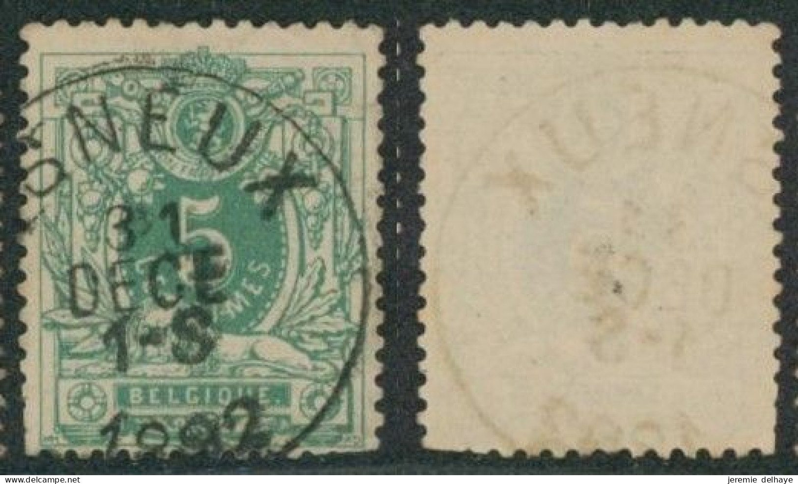 émission 1884 - N°45 Obl Simple Cercle "Esneux".   // (AD) - 1884-1891 Leopold II