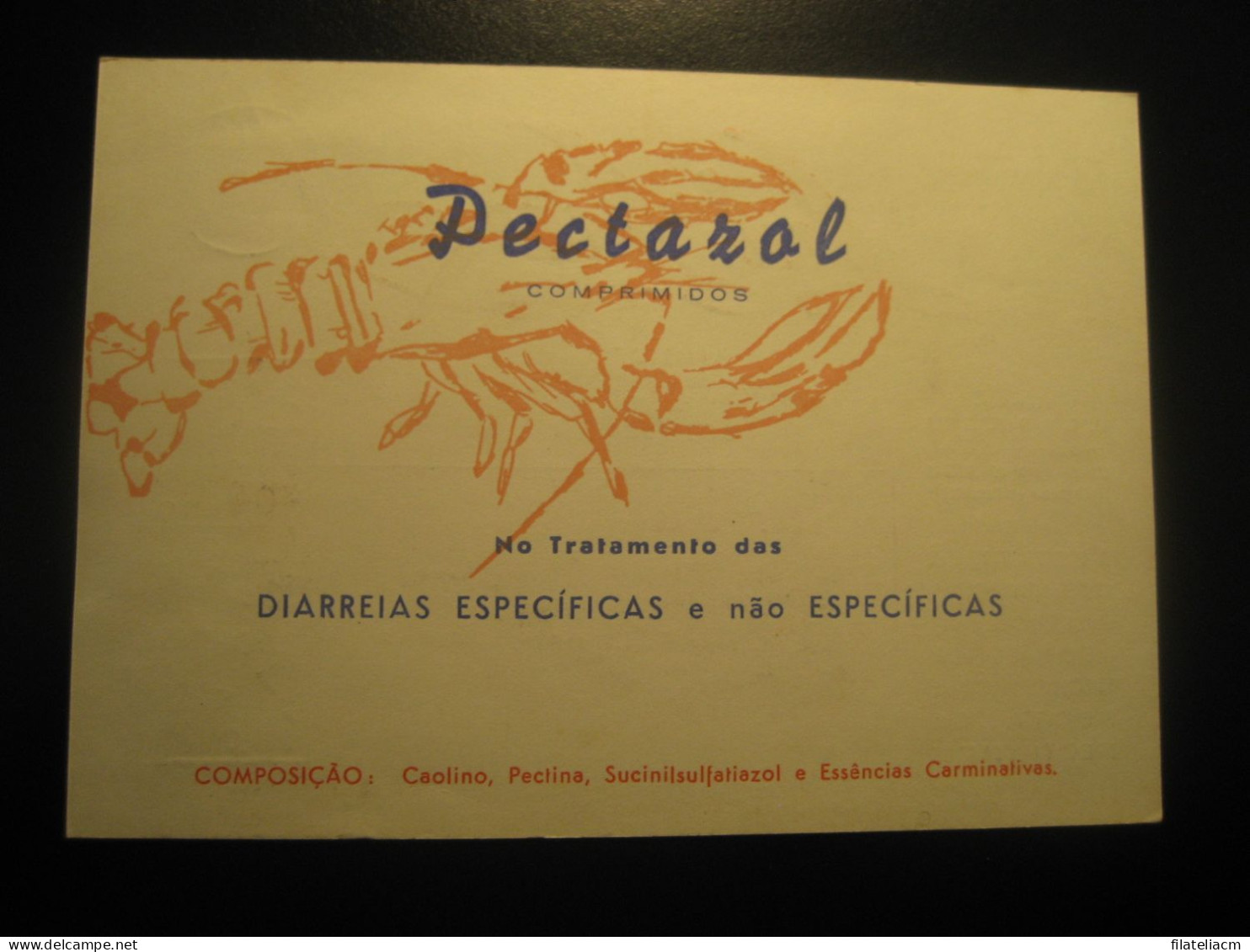 COIMBRA 1956 To Figueira Da Foz Pectarol Laboratory Lux Pharmacy Cancel Card PORTUGAL - Cartas & Documentos