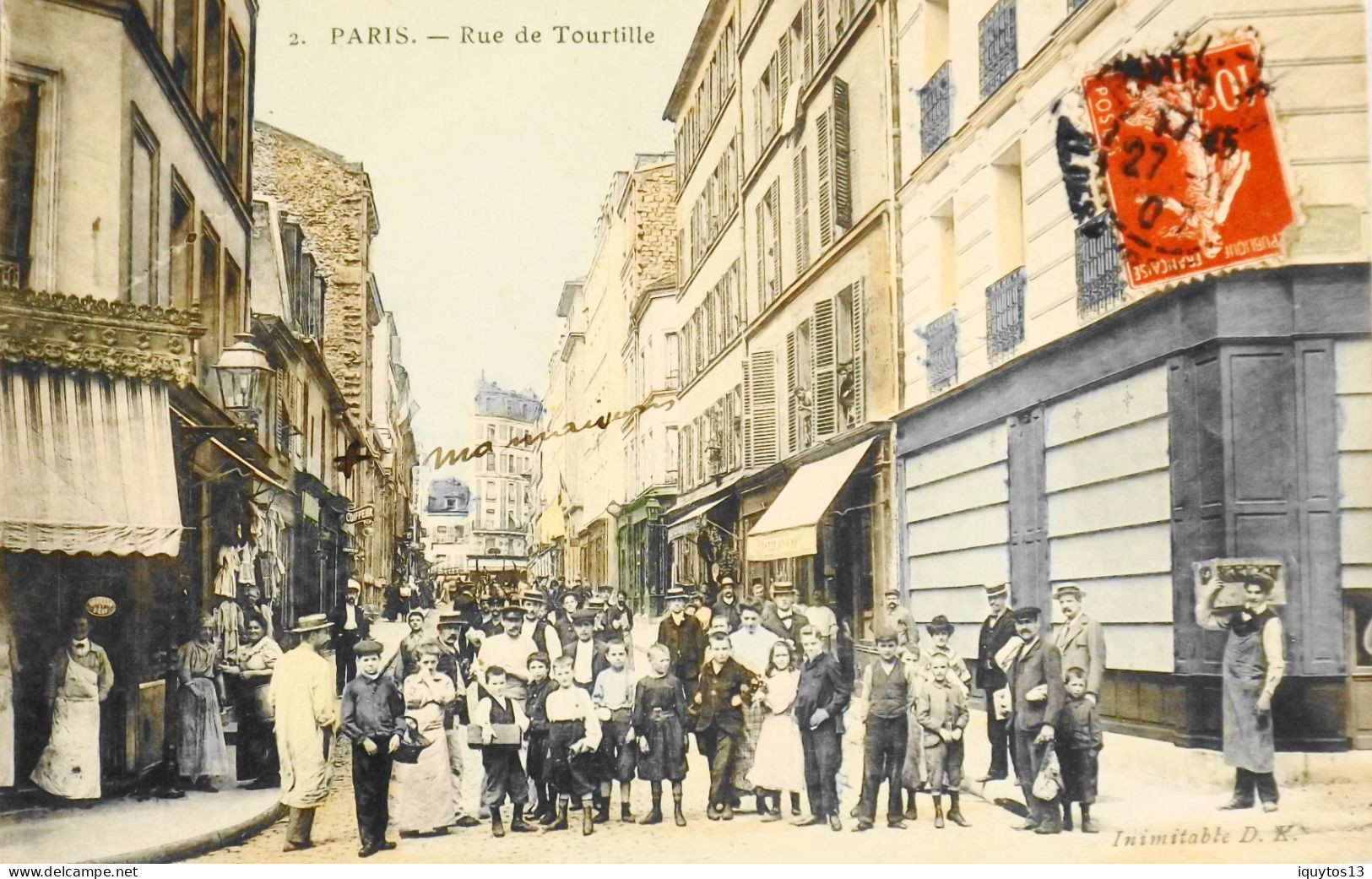 CPA. [75] > PARIS > N° 2 - Rue De Tourtille - (XXe Arrt.) - 1907 - "INIMITABLE D. K." - TBE - Arrondissement: 20