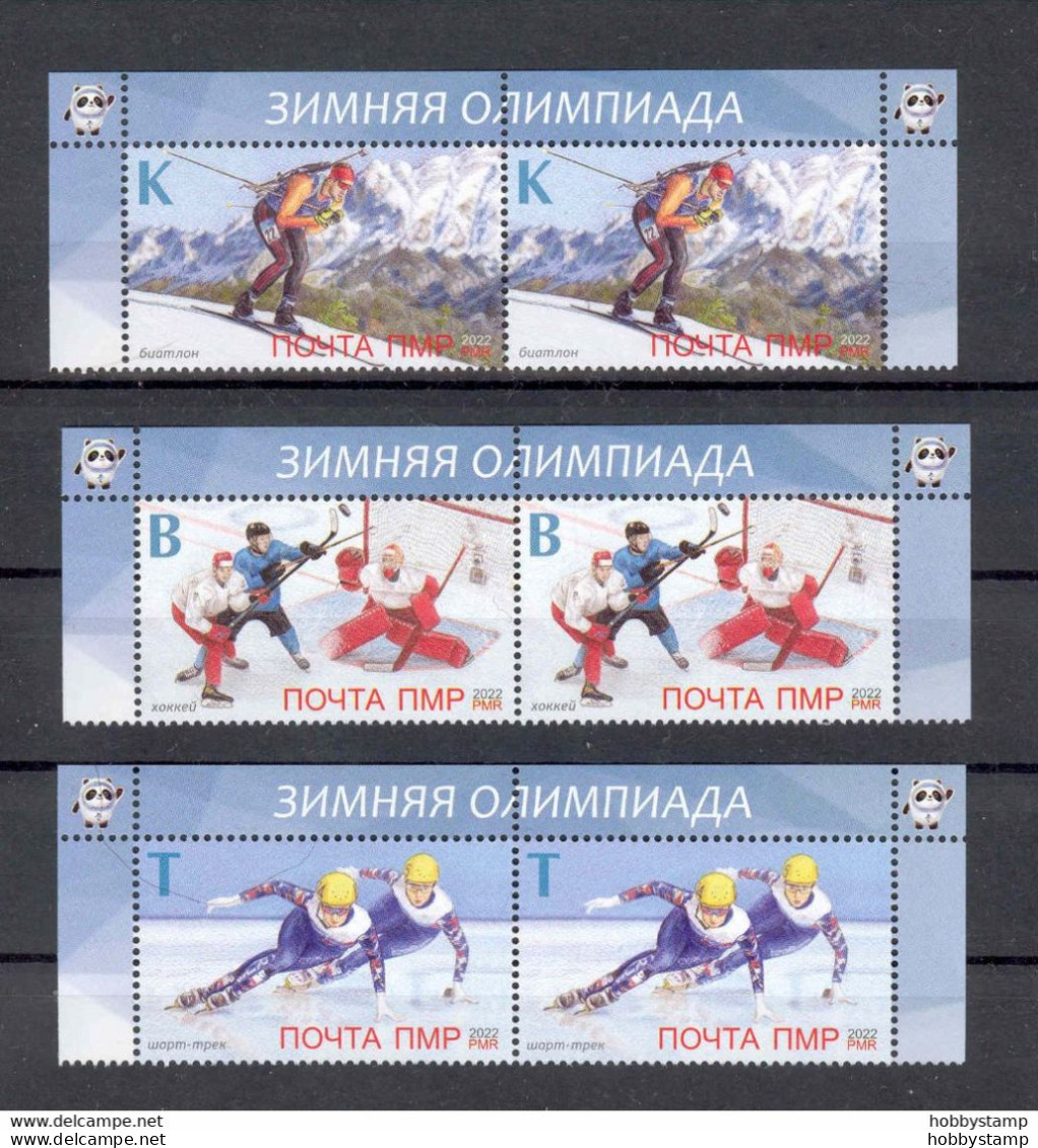 Label Transnistria 2022 Winter Olympic Games In Beijing 2х 3v**MNH - Viñetas De Fantasía