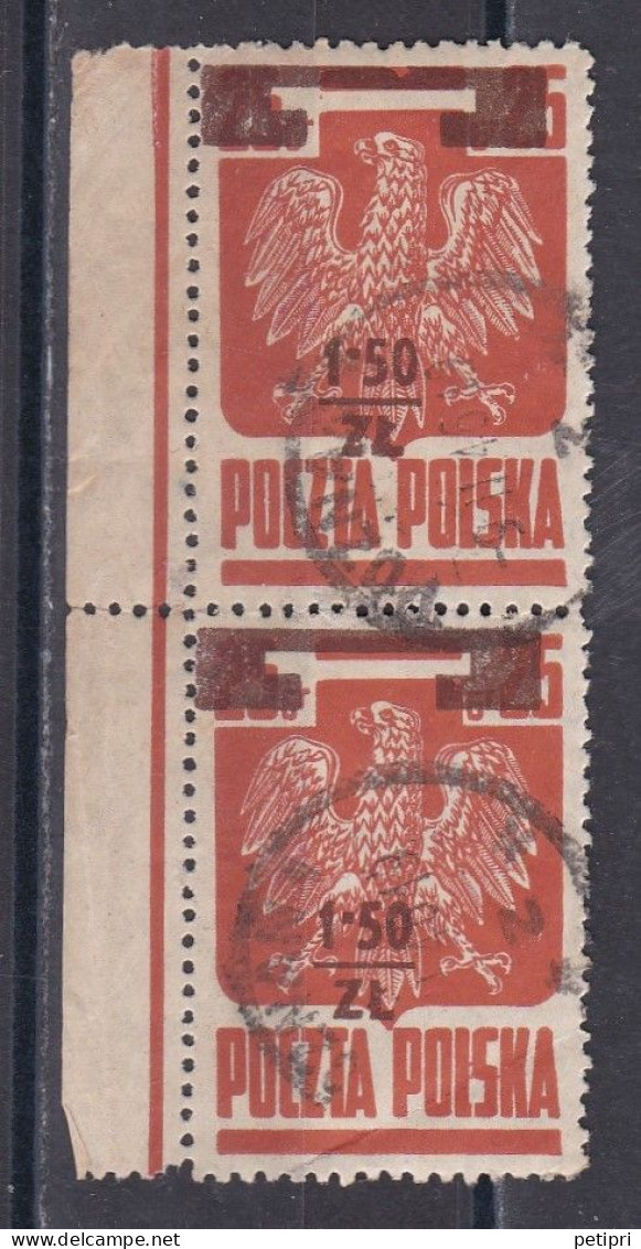 Pologne - République 1944 - 1960   Y & T N °  431  Paire Oblitérée  B D F - Gebraucht
