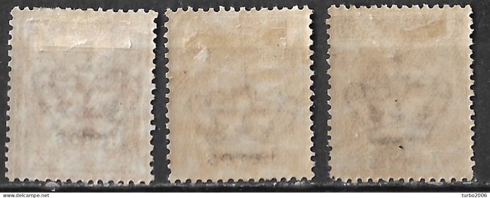 DODECANESE 1912 Italian Stamps With Black Overprint LEROS 3 Values From The Set Vl. 1-6-7 MH - Dodekanesos