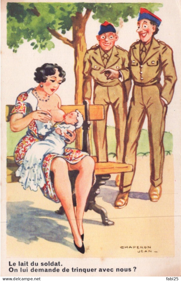 ILLUSTRATEUR JEAN CAPERON  MILITARIA HUMOUR LE LAIT DU SOLDAT - Chaperon, Jean