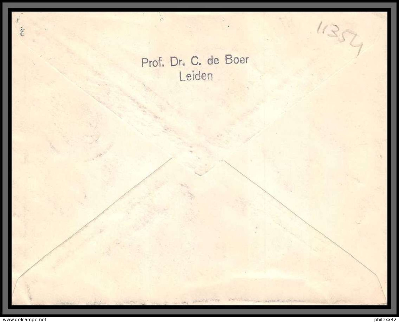 11354 Entete De Boer Prof Leiden 1934 Pour Starsbourg Lettre Cover Pays Bas Nederland  - Marcophilie