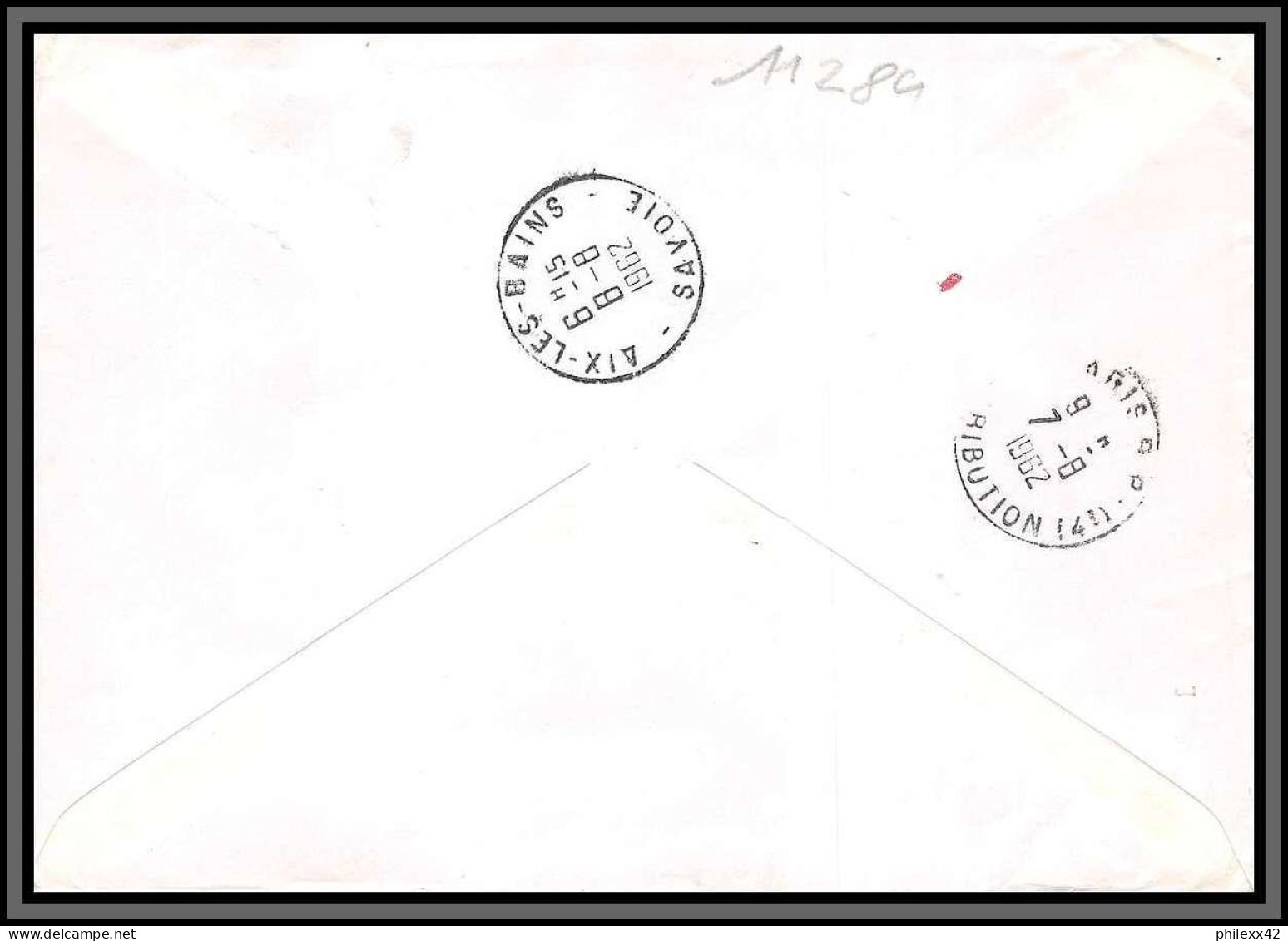 11289 1962 Fdc Europa Recommandé Vaduz Pour Aix Les Bains Lettre Cover Liechtenstein  - FDC