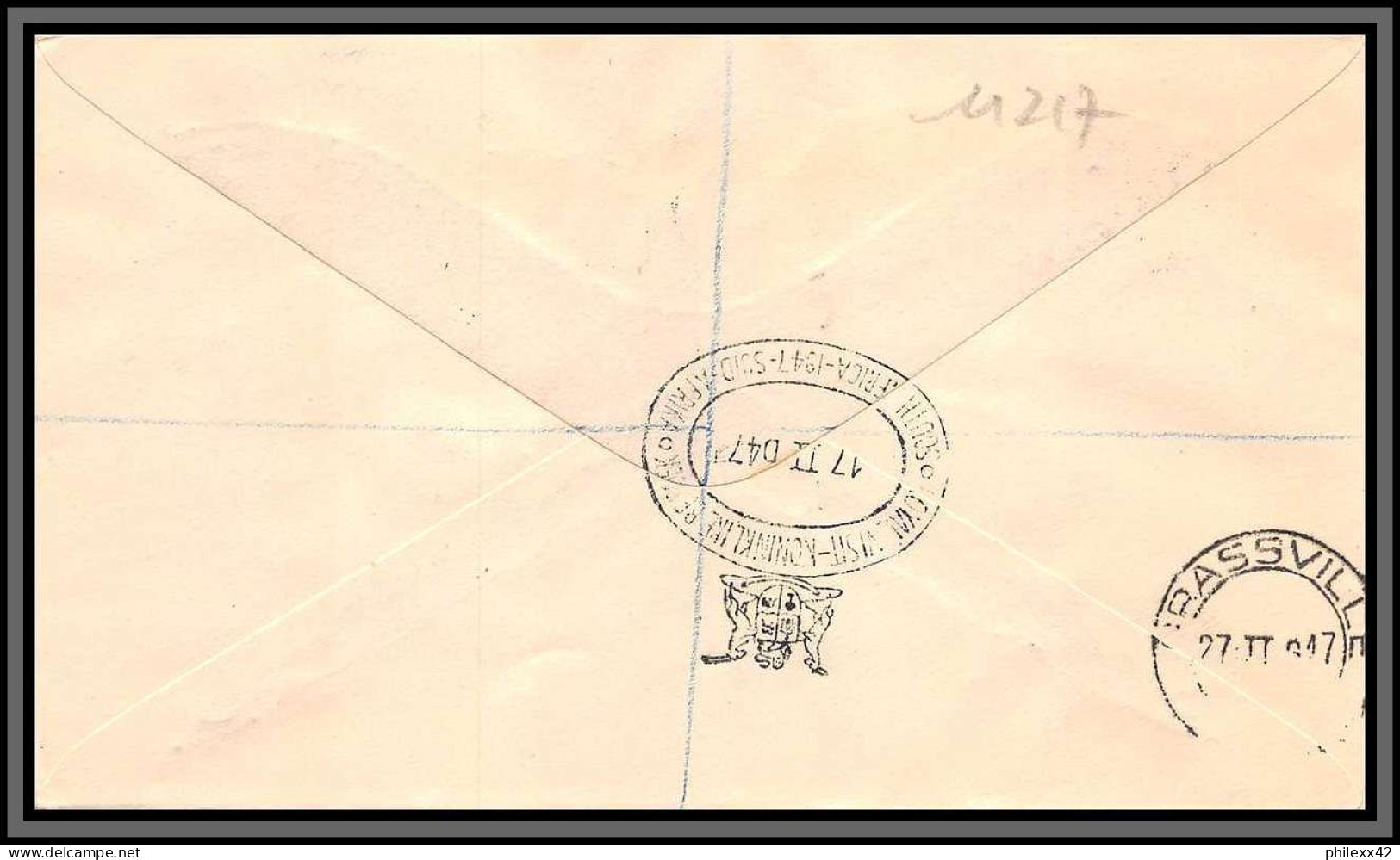 11217 Scott #103b-5b Fdc 17/2/1947 Oretotia Recommandé Lettre Cover Rsa South Africa  - FDC