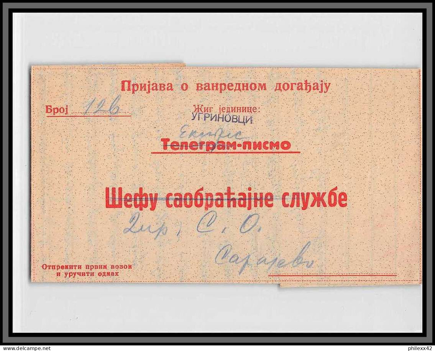 11180 Document 1940's Lettre Cover Yugoslavia Yougoslavie  - Covers & Documents