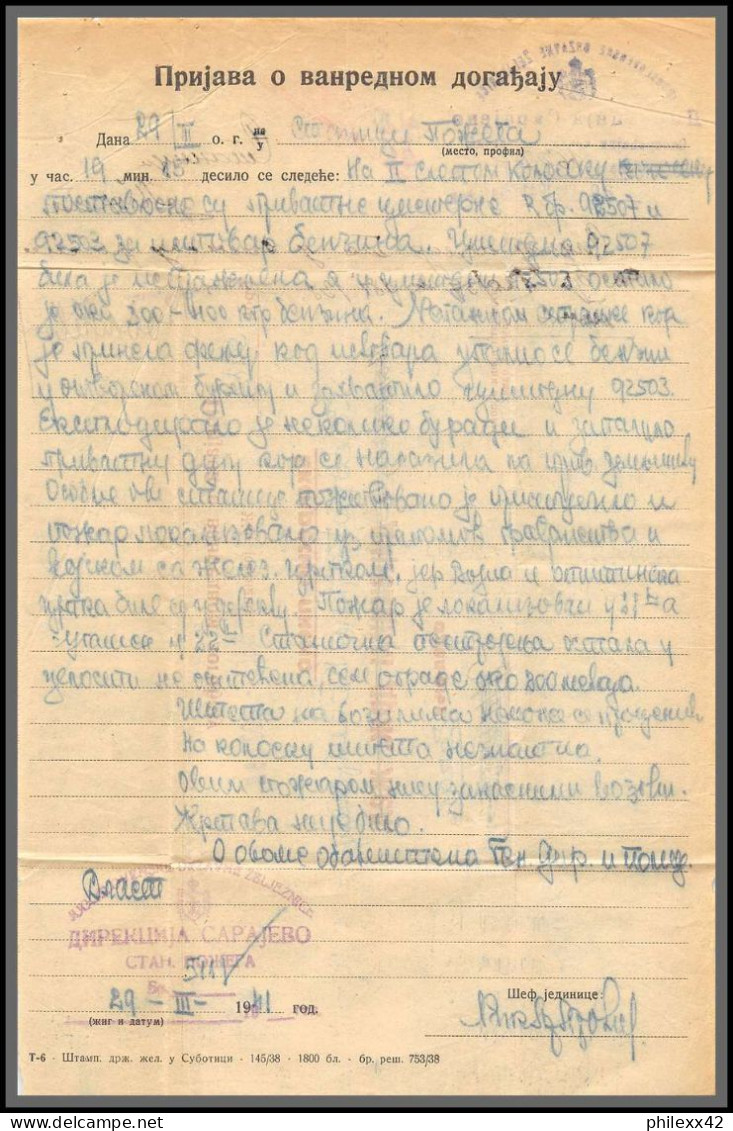 11175 Document 1940's Lettre Cover Yugoslavia Yougoslavie  - Briefe U. Dokumente