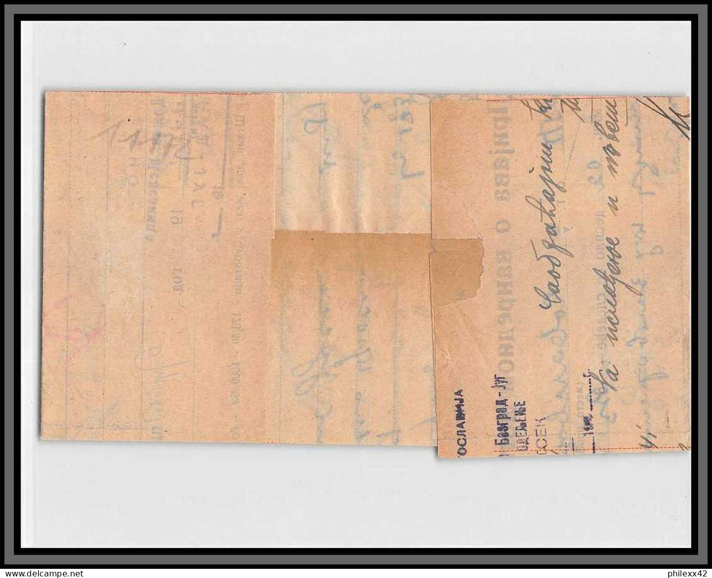 11172 Document 1940's Lettre Cover Yugoslavia Yougoslavie  - Briefe U. Dokumente