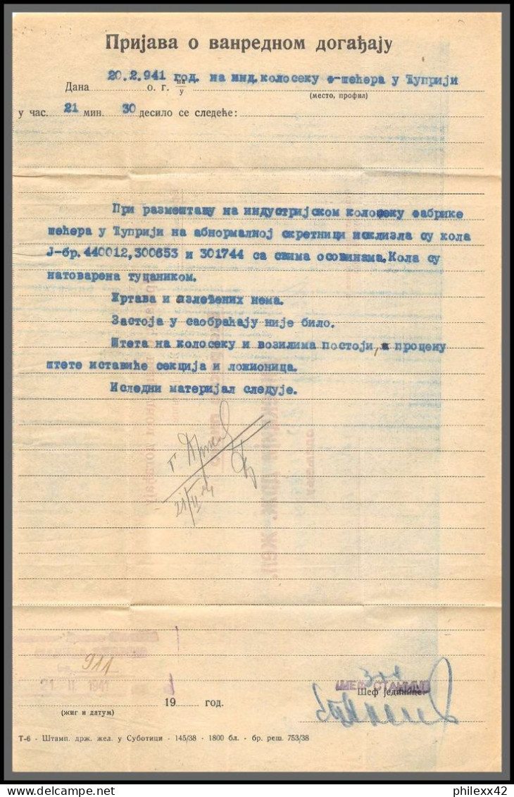 11173 Document 1940's Lettre Cover Yugoslavia Yougoslavie  - Briefe U. Dokumente