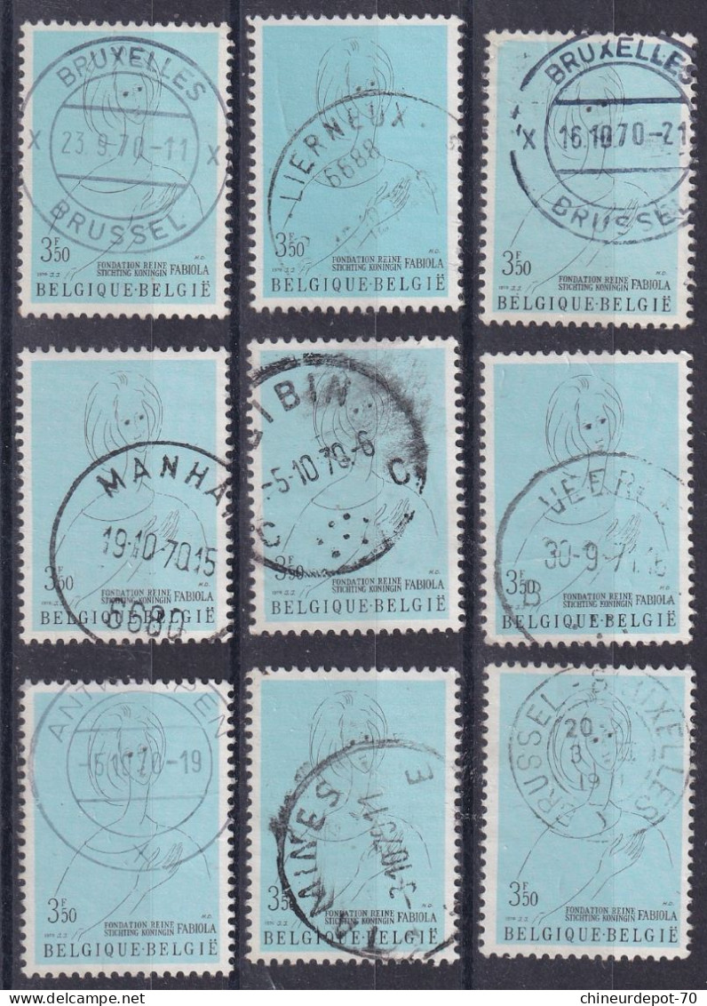 REINE FABIOLA BRUXELLES BRUSSEL LIERNEUX MANHAY LIBIN VEERLE ANTWERPEN TAMINES - Used Stamps