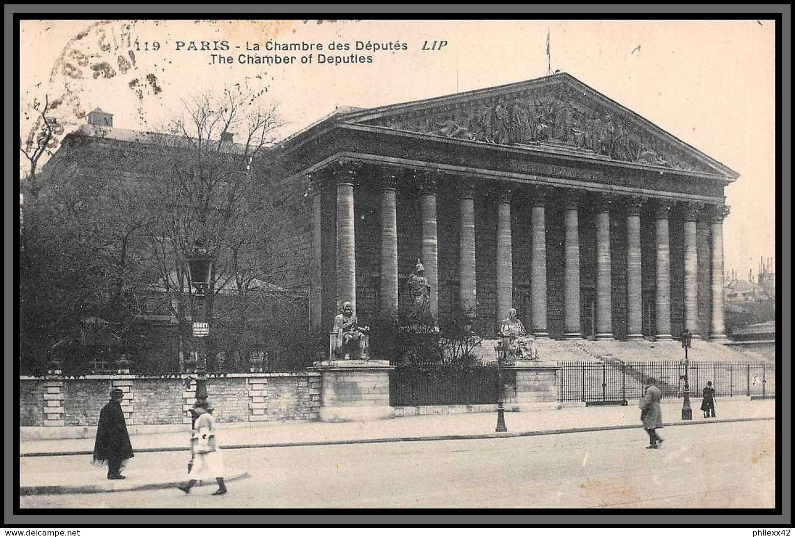 10999 N°178 Pasteur Pour Allemagne Germany Seul Carte Postale Paris La Chambre Des Députés N°119 Postcard France  - 1922-26 Pasteur