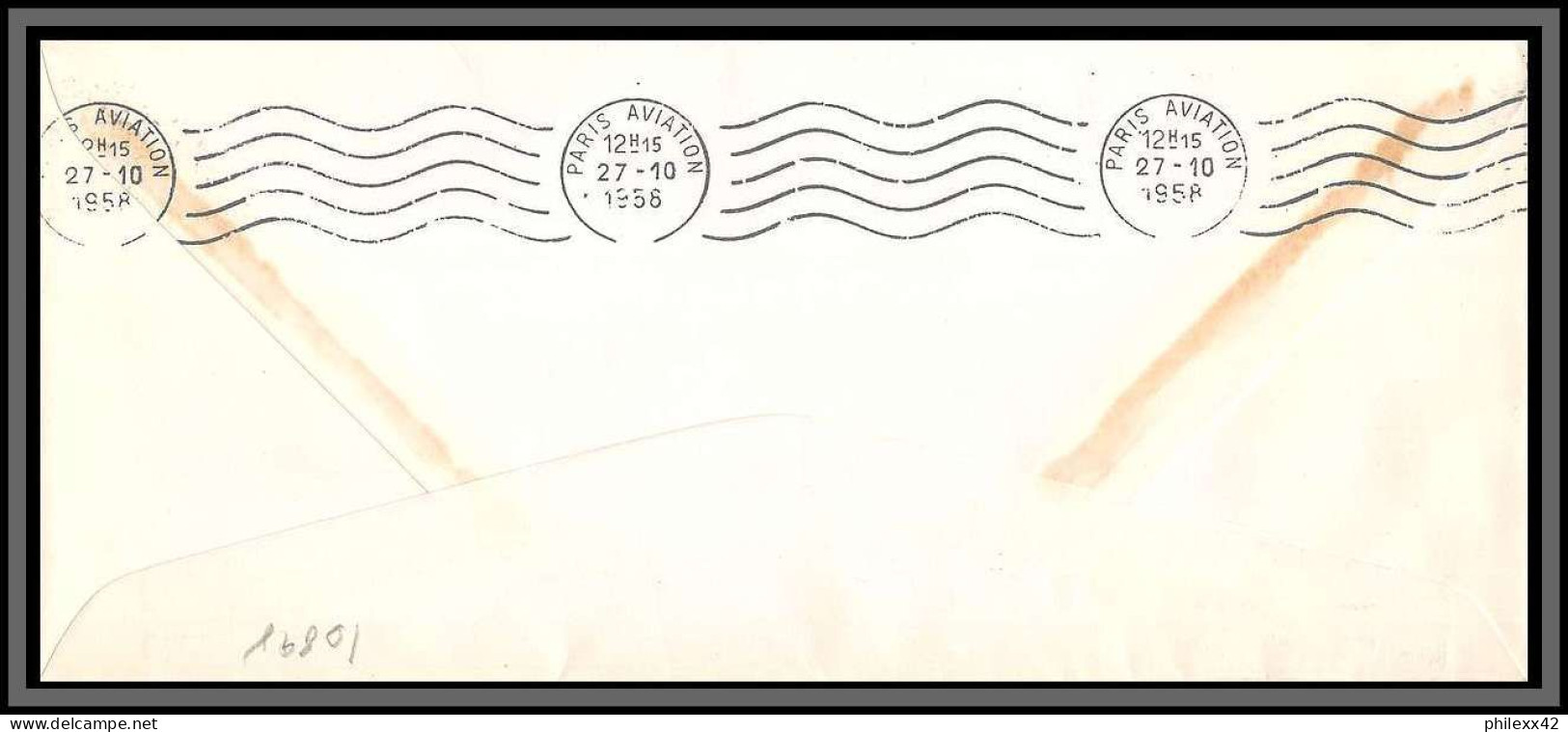 10898 First Jet Clipper Airmail New York Krag Paris Aviation Lettre Cover Usa Aviation  - 2c. 1941-1960 Covers