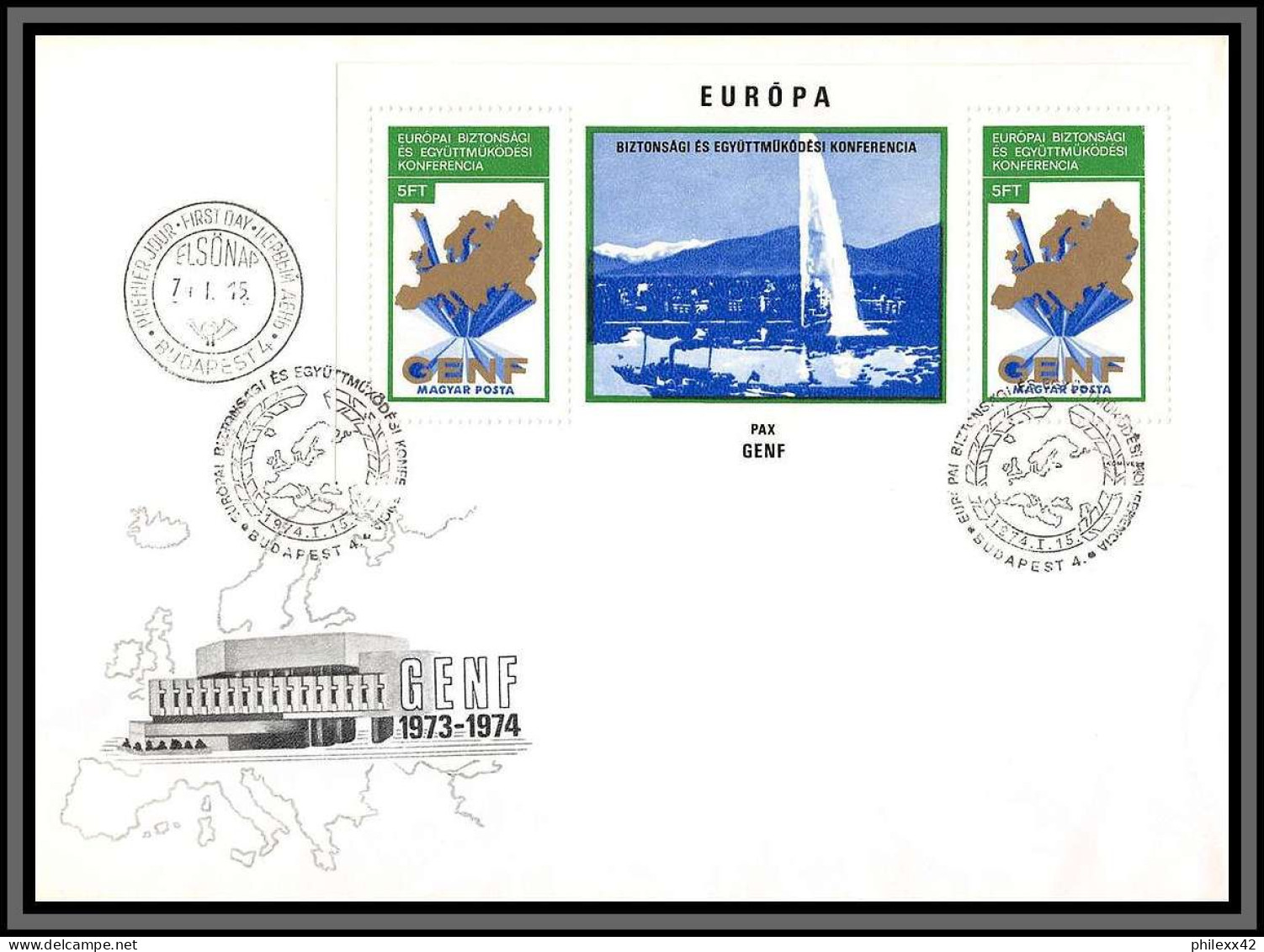 10904 Europa 1974 Lettre Cover Hongrie Magyar Posta  - 1974