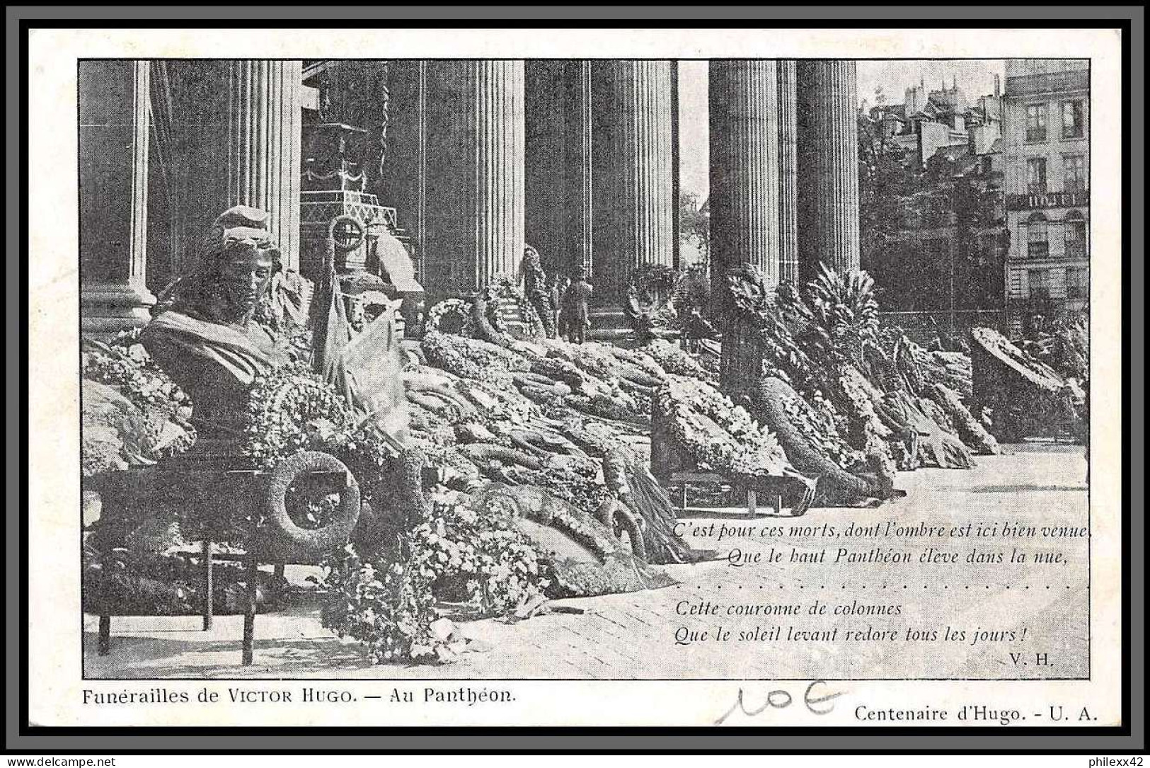 10752 Funerailles De Victor Hogo Au Pantheon Etat 1902 TTB Carte Postale Postcard France  - Panthéon
