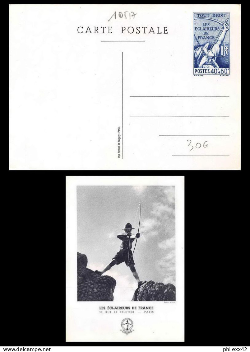 10517 Eclaireurs De France TB 1939 S1 Carte Postale Entier Postal Stationery France  - Standard Postcards & Stamped On Demand (before 1995)