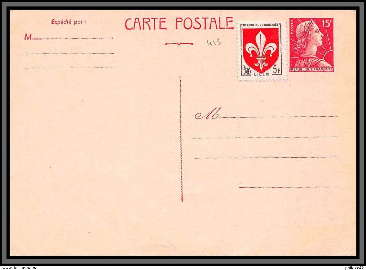 10490 Muller 15f B1a Neuf Carte Postale Entier Postal Stationery France  - Postales Tipos Y (antes De 1995)