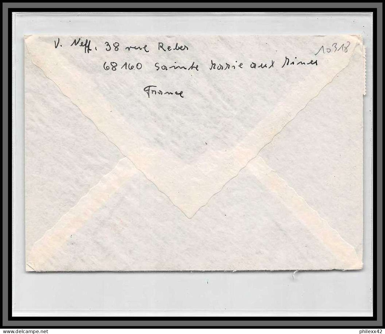 10318 N°1999 X7 Bloc 4 Abbaye Notre Dame Du Bec Helloin 26/2/1978 Recommandé Marie Aux Mines Haut-Rhin Lettre France - Cartas & Documentos