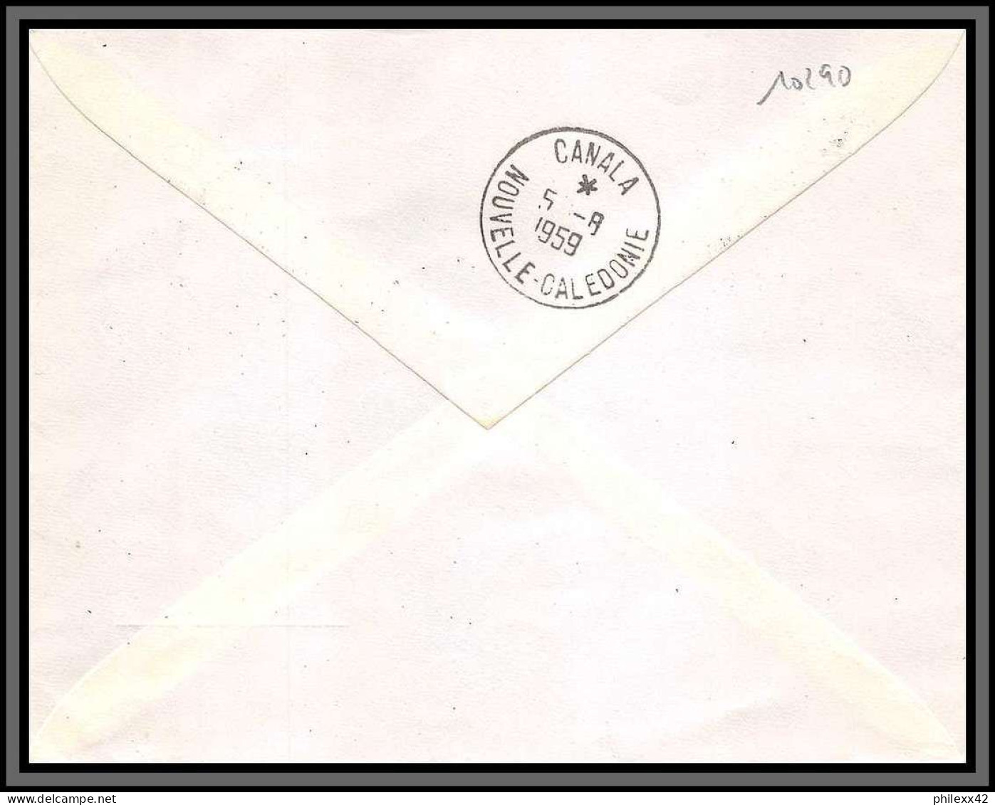 10290 Centenaire Du 1er Courrier Postal Port De France Kanala 4/8/1959 Lettre Cover Nouvelle Caledonie Aviation  - Briefe U. Dokumente