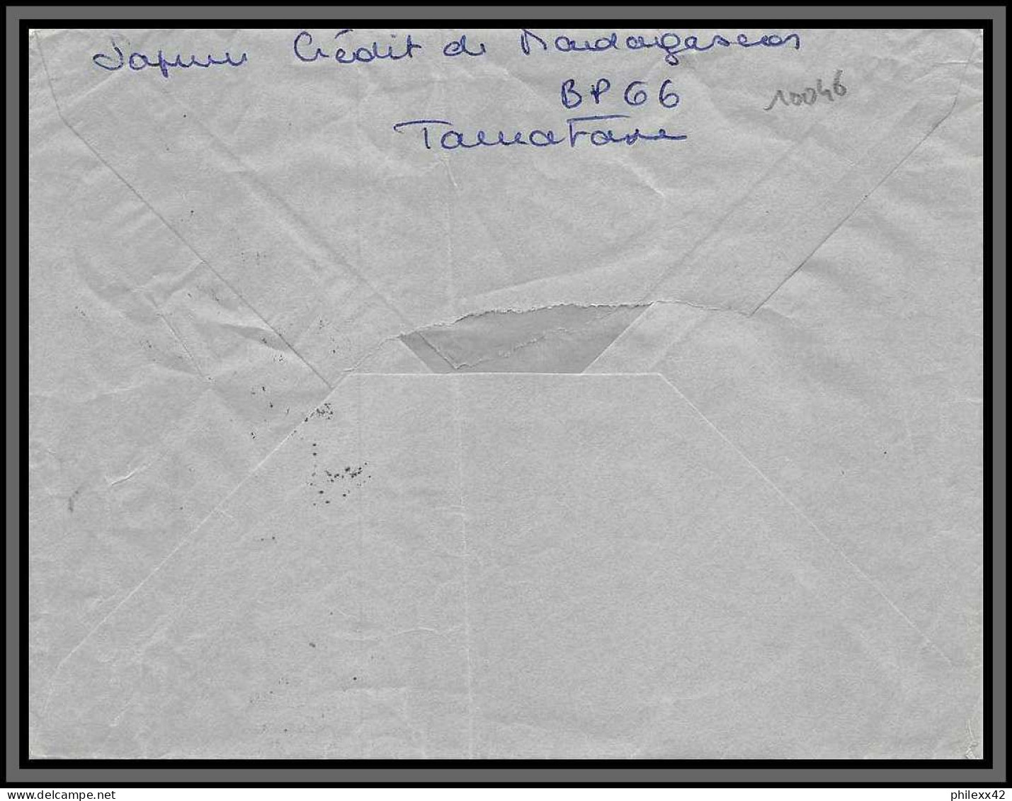 10046 Tamatave 9/1/1958 Taxe Annulée Lettre Cover Colonies Madagascar Par Avion - Covers & Documents