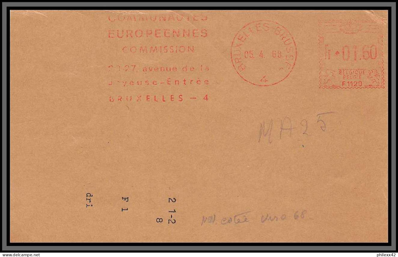 11860 Communautées Europeenes 1960 EMA Fragment  Lettre Cover Belgique  - 1960-1979