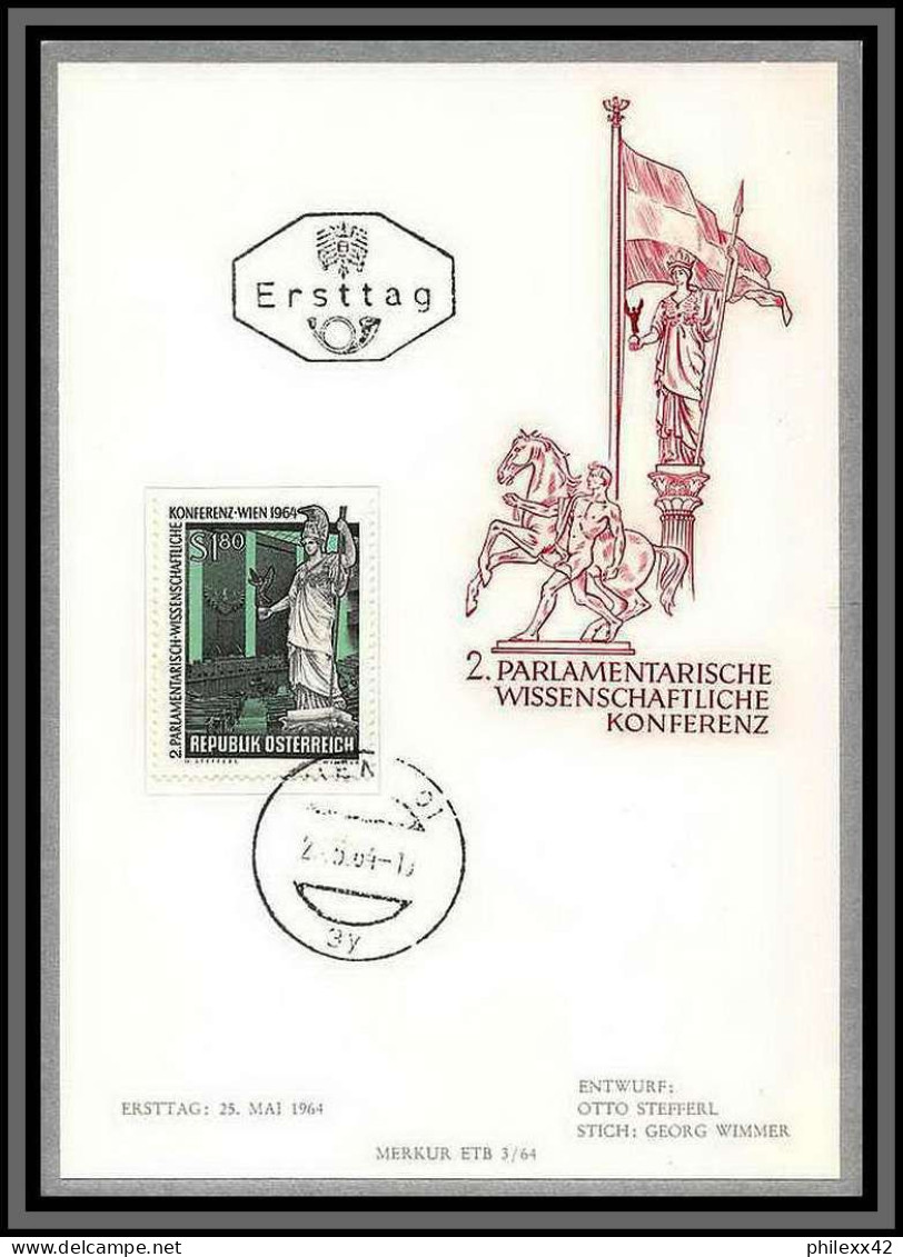 11767 N°989 Statue De Minerve 1964 Fdc Carte Postale Postcard Autriche Osterreich Austria  - FDC