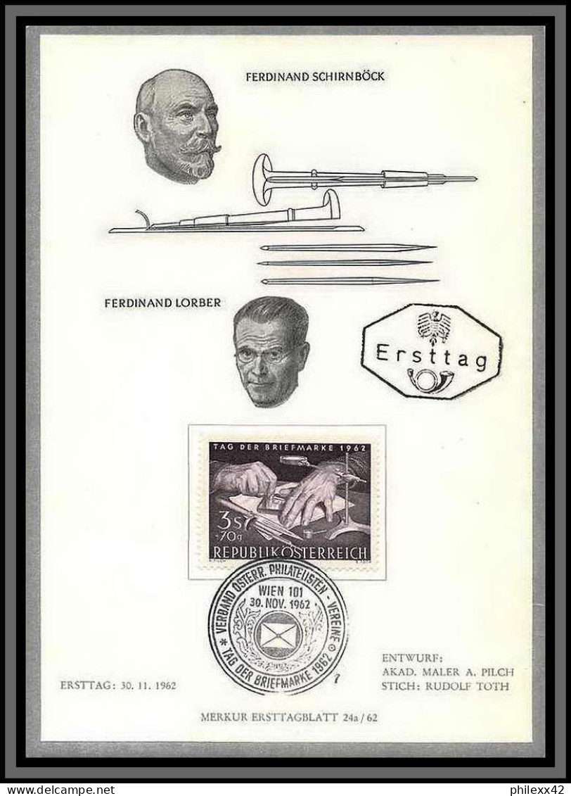 11743 N°965 Journée Du Timbre 30/11/1962 Espace (space) Rocket 30/11/1962 Fdc Lettre Cover Autriche Osterreich Austria  - FDC