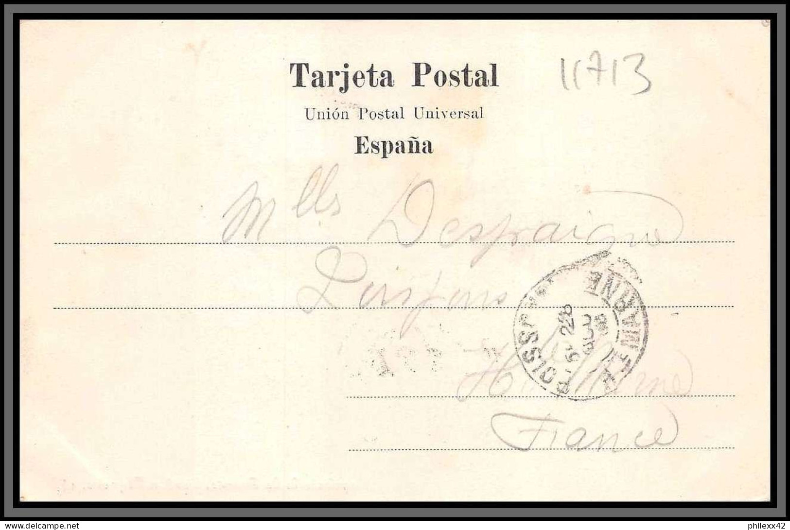 11713 Pub Papeleria Carte Postale 1905 La Coruna Calle De La Torre Postcard Espagne Espana  - Storia Postale