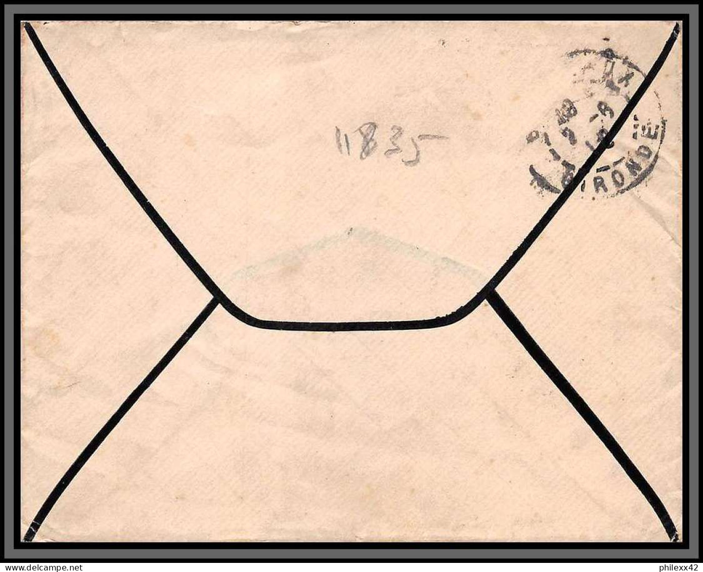 11635 N°218 Alphonse 13 Pour Bordeaux 1910 Lettre Cover Espagne Espana Spain  - Brieven En Documenten