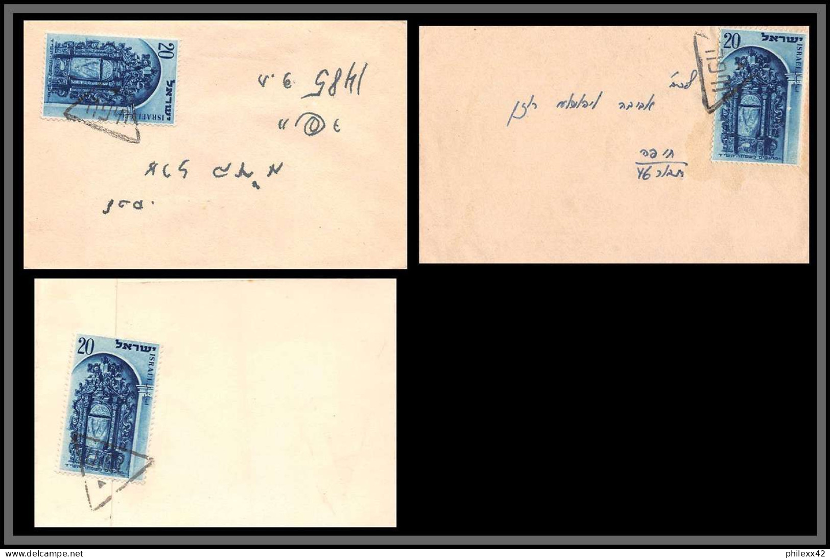 11563 N°68 NOUVEL AN 1953 Lot De 3 Lettres Cover Israels  - Lettres & Documents