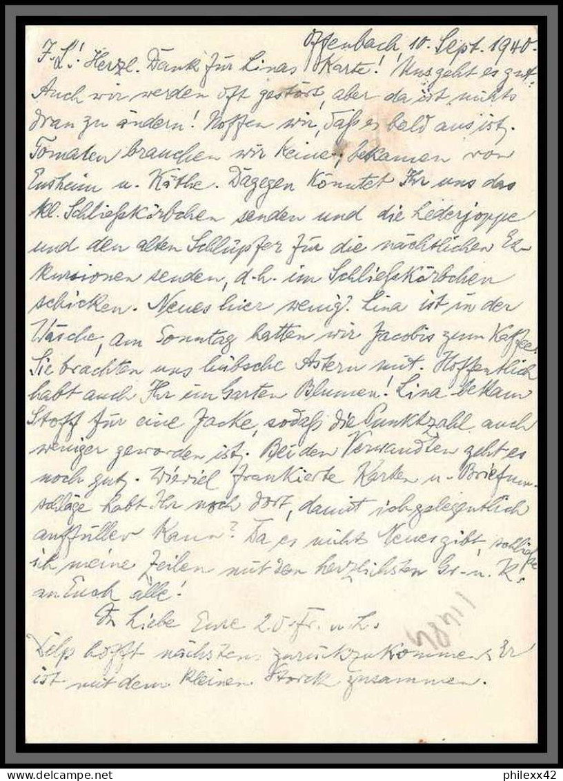11484 Maréchal Hindenburg 1940 Offenbach Pour Bad Nauheim Carte Postale Postcard Allemagne Deutsches Reich  - Sonstige & Ohne Zuordnung