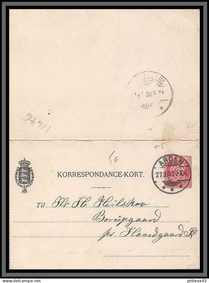11476 Arden 1900 Entier Stationery Carte LETTRE Postcard Danmark Denmark  - Ganzsachen