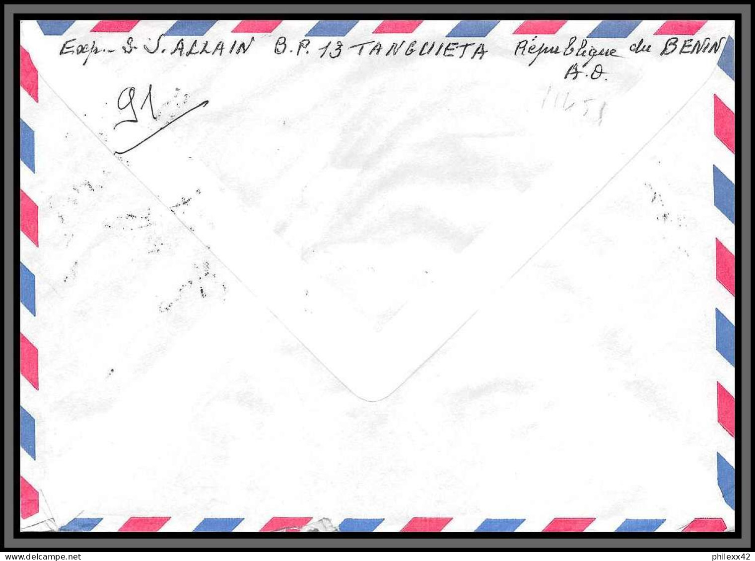 11451 De Gaulle 1991 Pour Angers Lettre Cover Bénin  - De Gaulle (General)