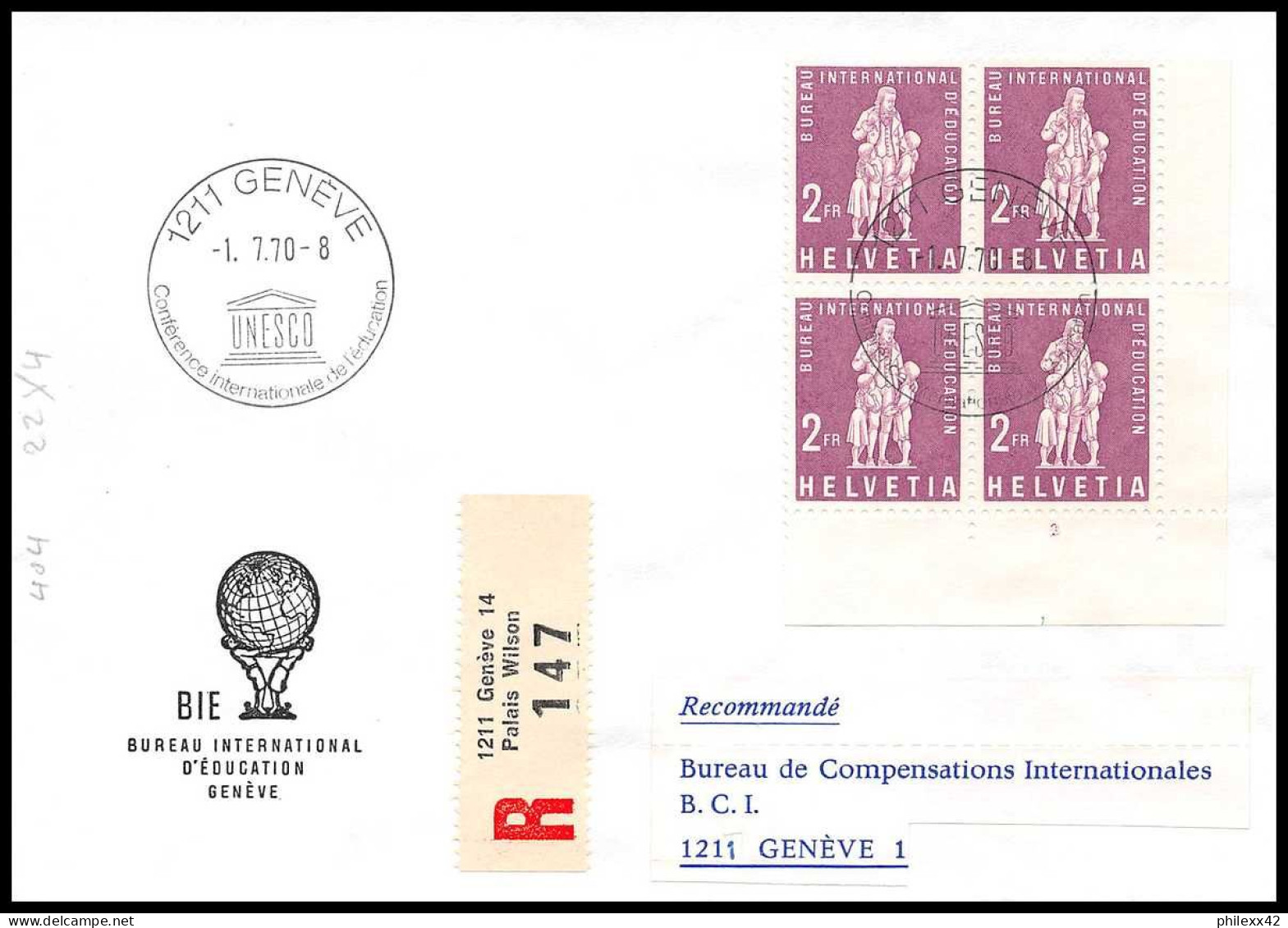 11437 bon lot de 95 FDC dont bloc recommandés lettre cover suisse helvetia 