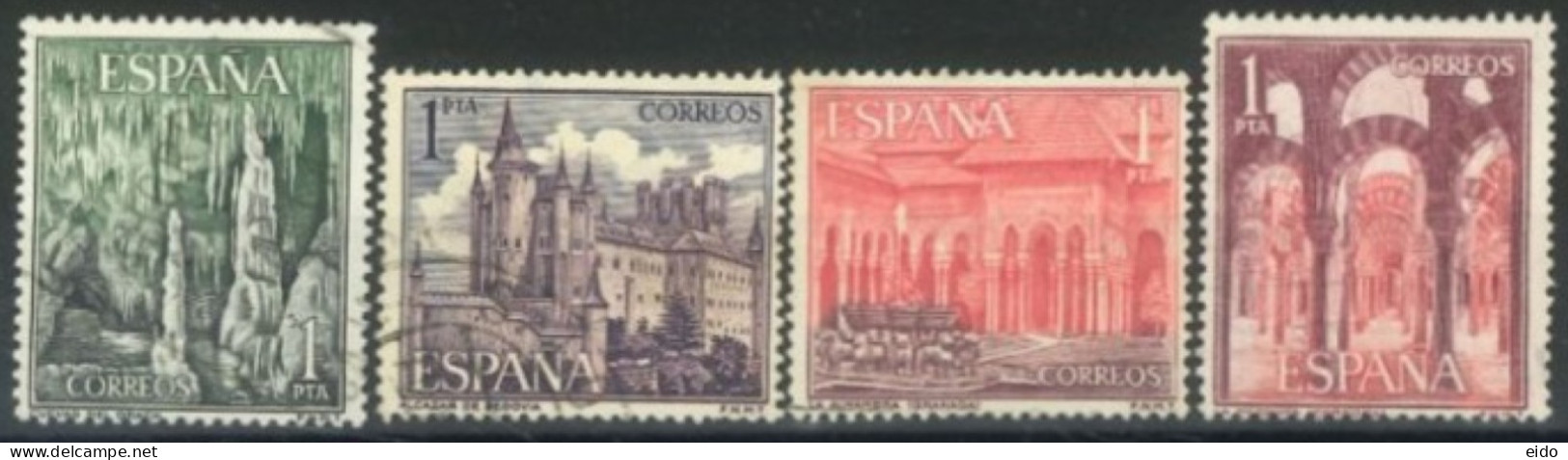 SPAIN, 1964, TORISM STAMPS SET OF 4, # 1205/08, USED. - Used Stamps
