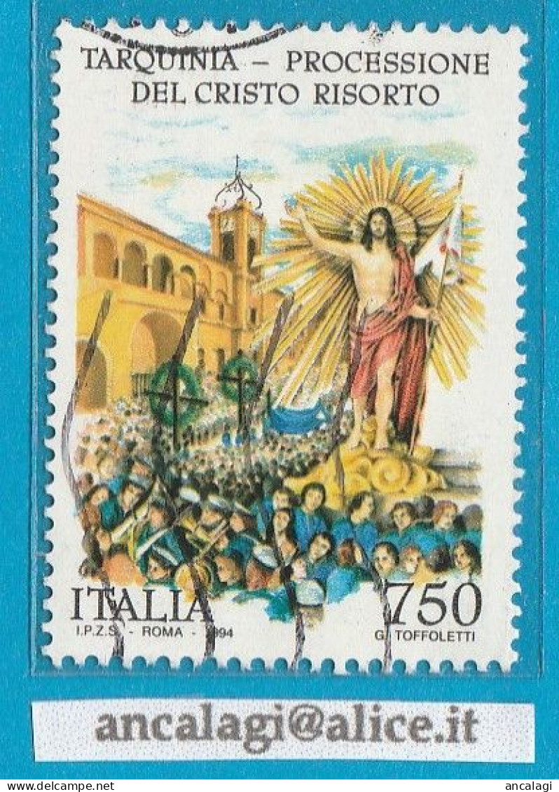 USATI ITALIA 1994 - Ref.0688A "CRISTO RISORTO" 1 Val. - - 1991-00: Oblitérés