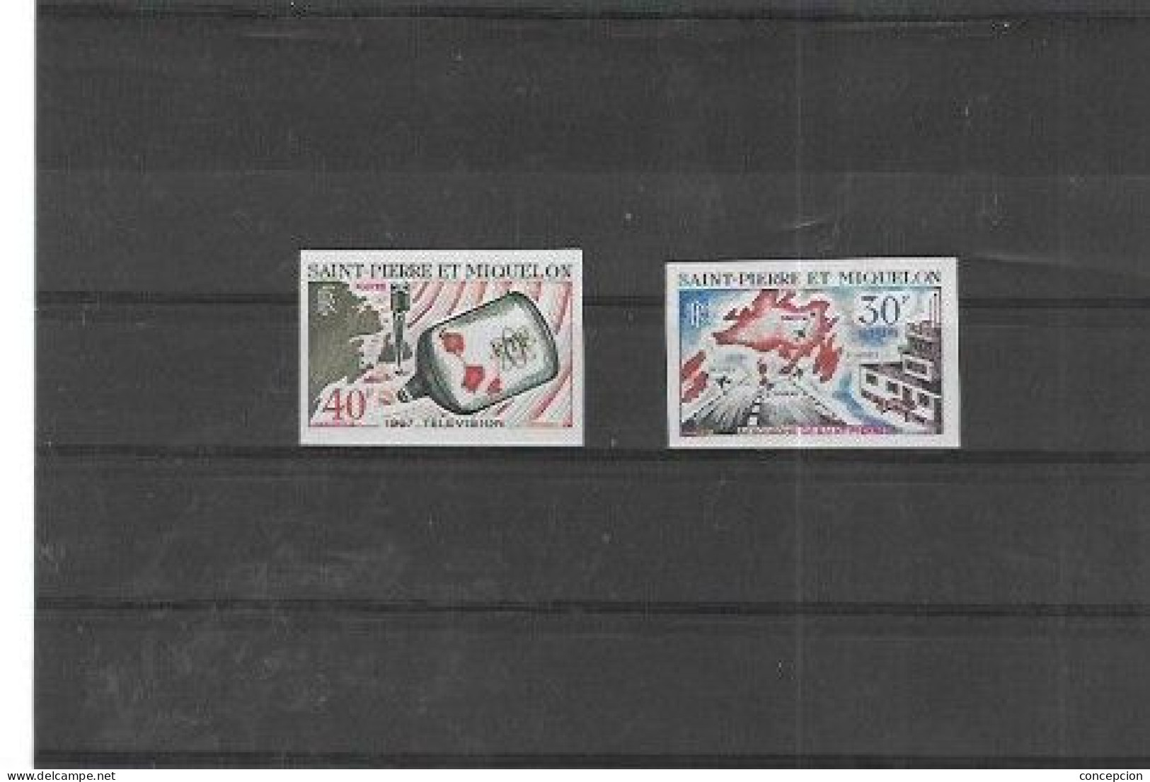 SAN PIERR MIQUELON Nº  376 AL 378 INCOMPLETA SIN DENTAR - Imperforates, Proofs & Errors