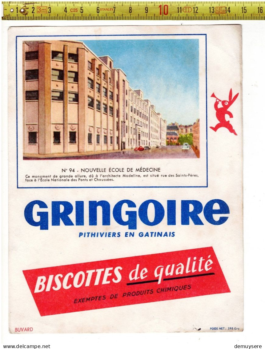 SOLDE 2008 - BUVARD - BISCOTTES GRINGOIRE - NOUVELLE ECOL DE MEDECINE - Food