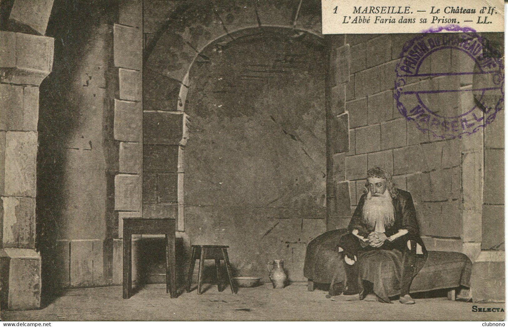 CPA -  MARSEILLE - CHATEAU D'IF - L'ABBE FARIA DANS SA PRISON - Kasteel Van If, Eilanden…