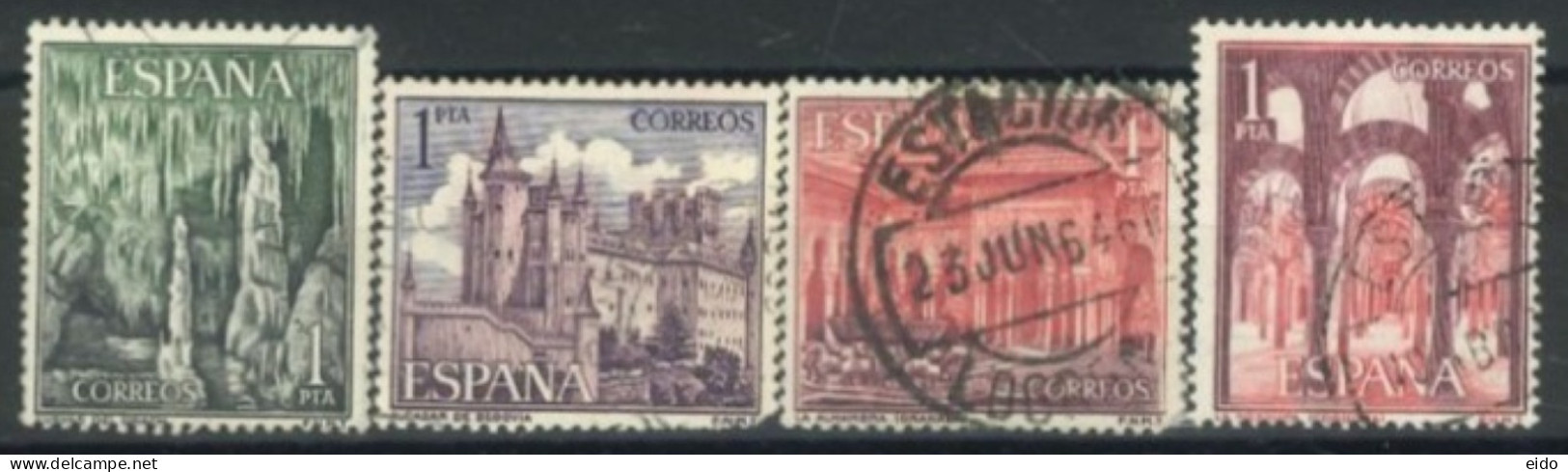 SPAIN, 1964, TORISM STAMPS SET OF 4, # 1205/08, USED. - Usados