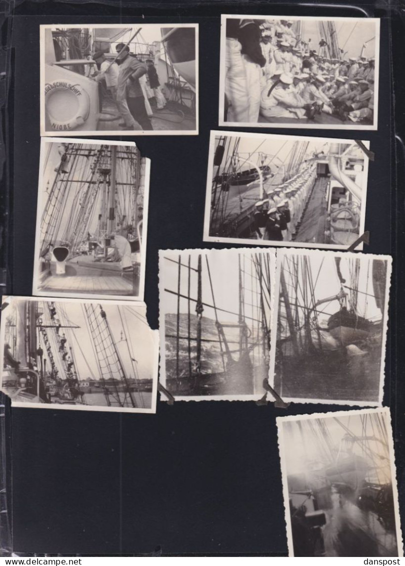 Dt. Reich Lot Photos Kleinformat Segelschiff Niobe - Weltkrieg 1939-45