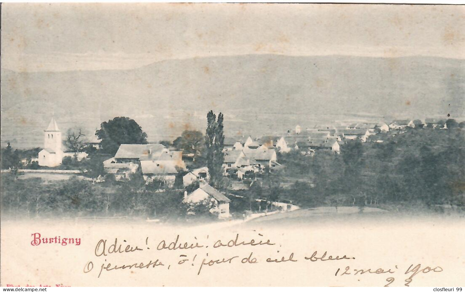 Ancien Petit Village De Burtigny, Oblit. De 12.V.1900 / C. Précurseur - Burtigny