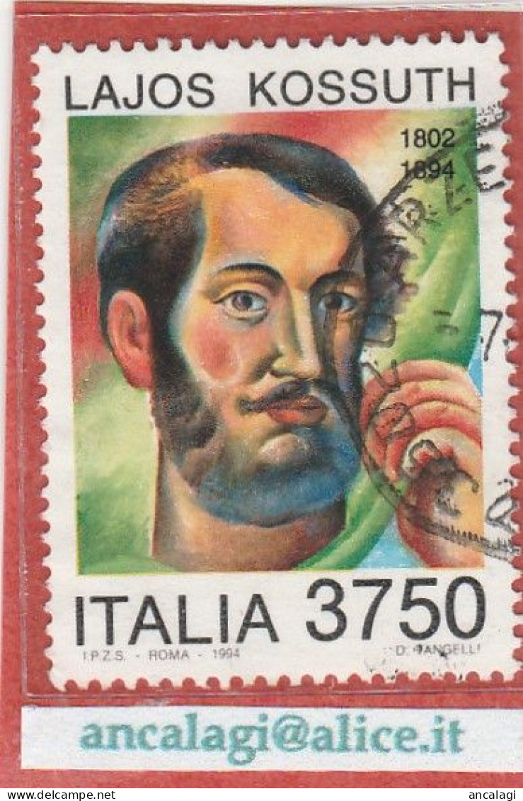 USATI ITALIA 1994 - Ref.0691 "LAJOS KOSSUTH" 1 Val. - - 1991-00: Gebraucht