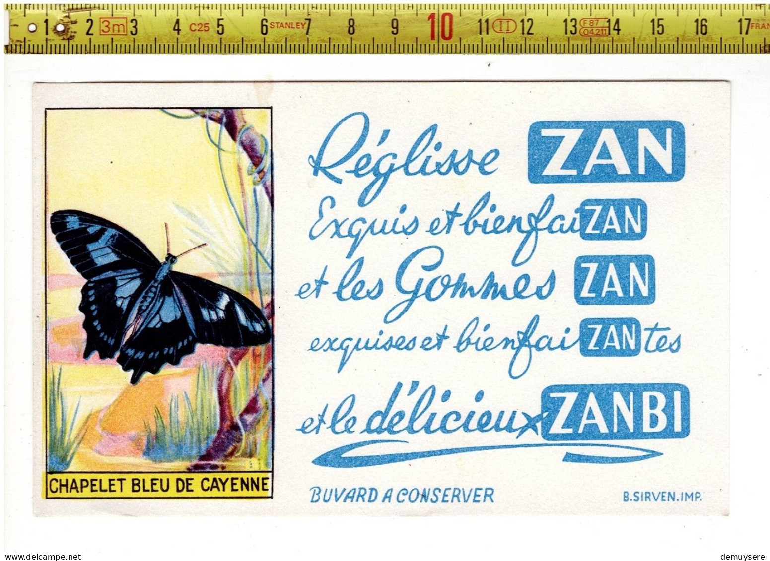 SOLDE 2008 - BUVARD - ZAN - CHAPELET BLEU DE CAYENNE - Alimentaire